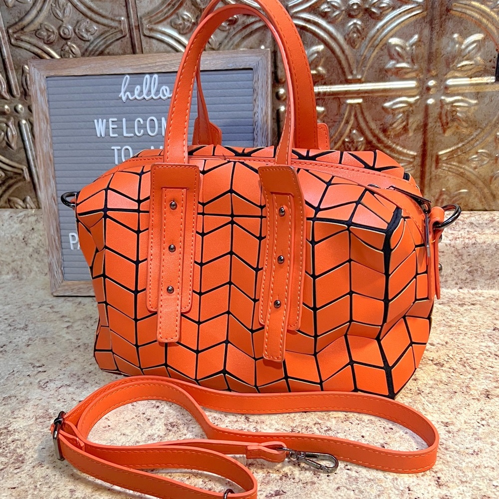 PATRIZIA LUCA Geo Design Mini Duffel Bag EUC
